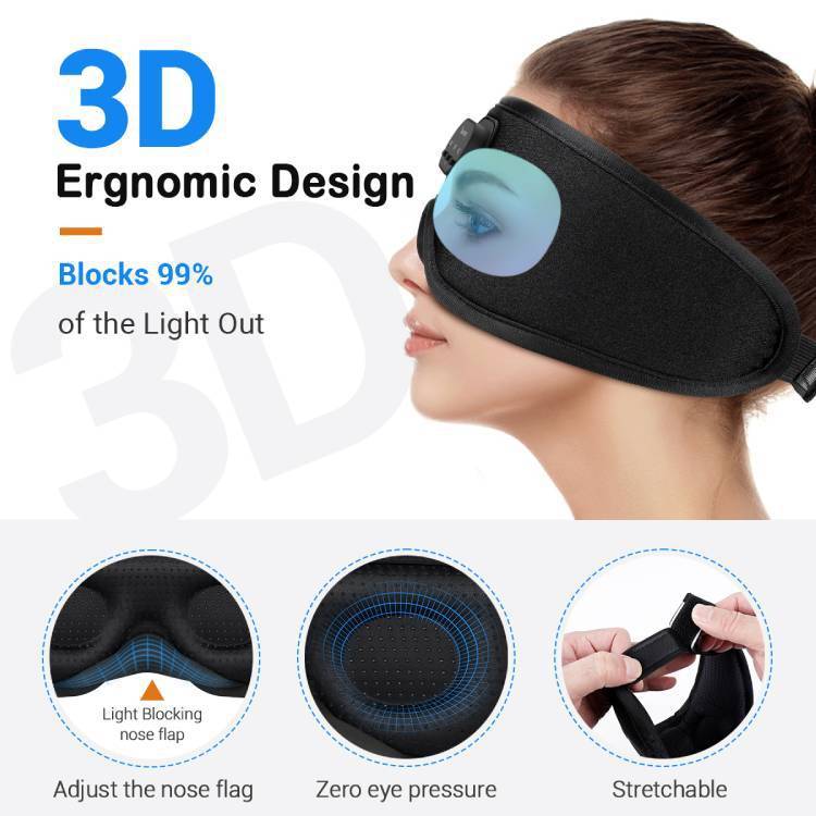 DREAMSYNCS Pro: Ultimate Smart Sleep Mask |3D Ergonomic Design